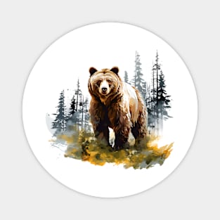 Brown Bear Forest Magnet